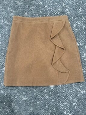 NWT J. Crew Mercantile Wool-Blend Mini Skirt (Size 0)
